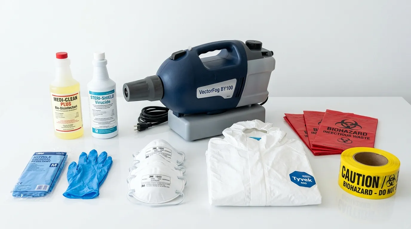 Professional biohazard remediation crew working in Whitewater